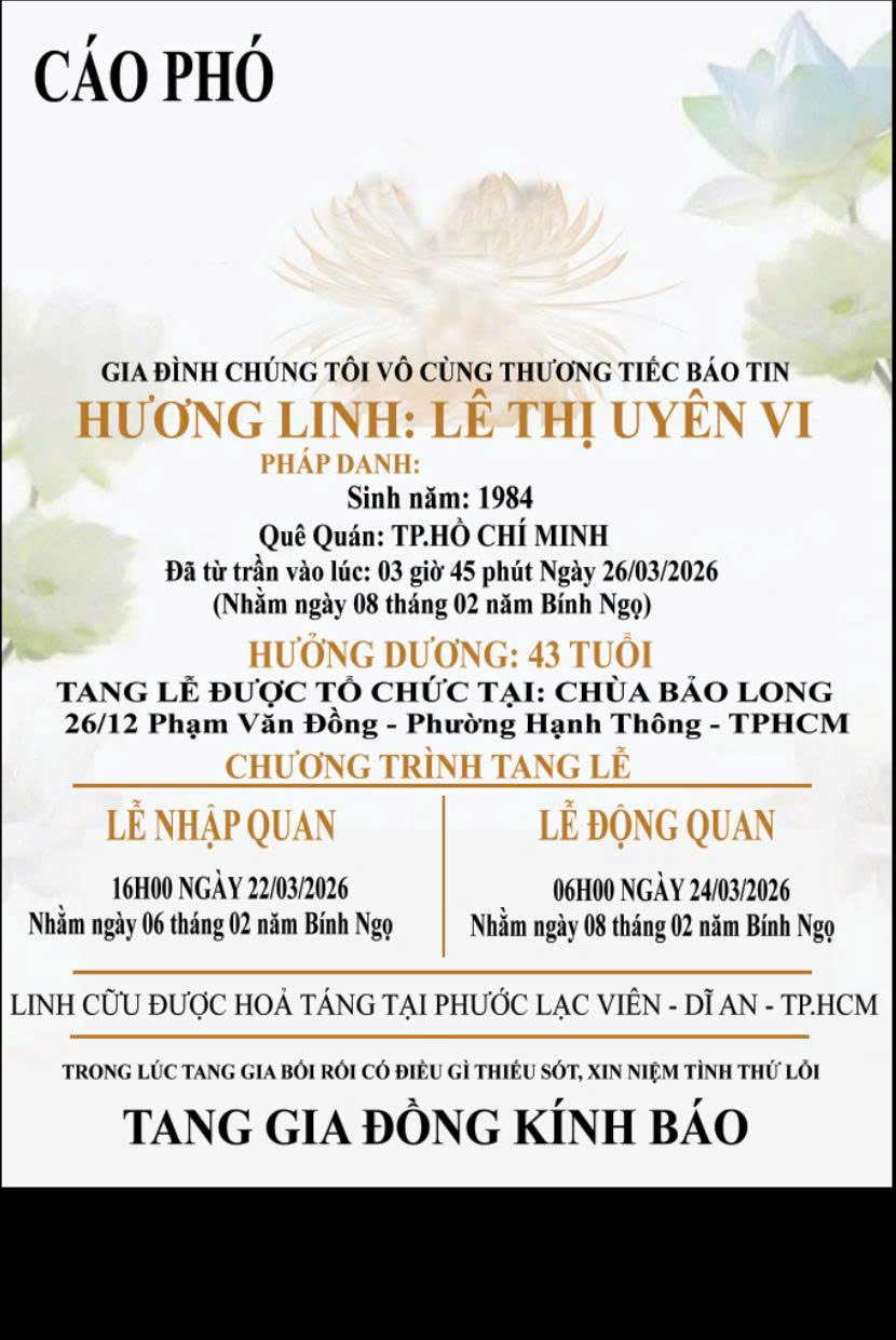Cáo phó phật giáo